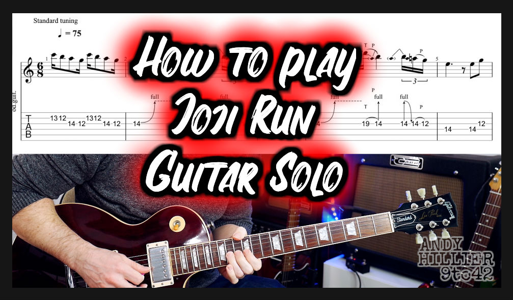 Joji Run Guitar Solo TAB
