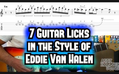 7 Guitar Licks in the Style of Eddie Van Halen TAB